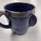 Albert Hodge Face Jug Mug - North Carolina art pottery Blue Multi 4” — photo 6