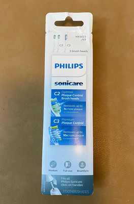 Philips sonicare brush heads (2-C2 + 1-C3), fits click-on handles - HX9023/69