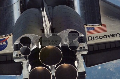 SPACE SHUTTLE DISCOVERY TAIL DURING R BAR PITCH MANEUVER JULY 4X6 POSTCARD PHOTO