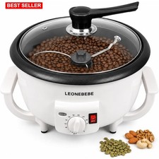 Home Coffee Roaster 1.6 L Stainless Steel Compact Electric Nut Peanuts