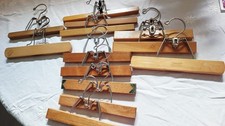 Vintage Setwell Wood Hanger Clamp-Style Pants Hanger Made in the U.S.A.