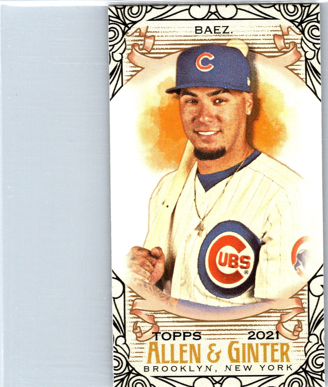 Javier Baez 2021 Topps Allen & Ginter #65 Mini Chicago Cubs