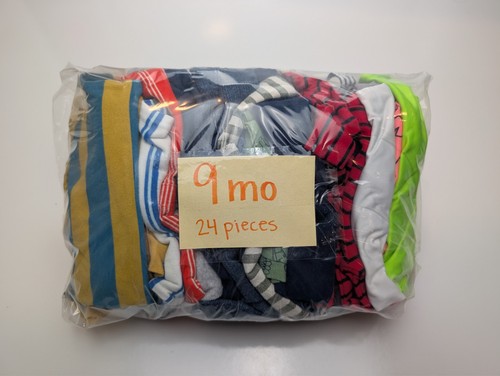 24 Pieces Baby Boy 9 Months Various Mixed Brands Long and Short Clothing Lot - Picture 8 of 8