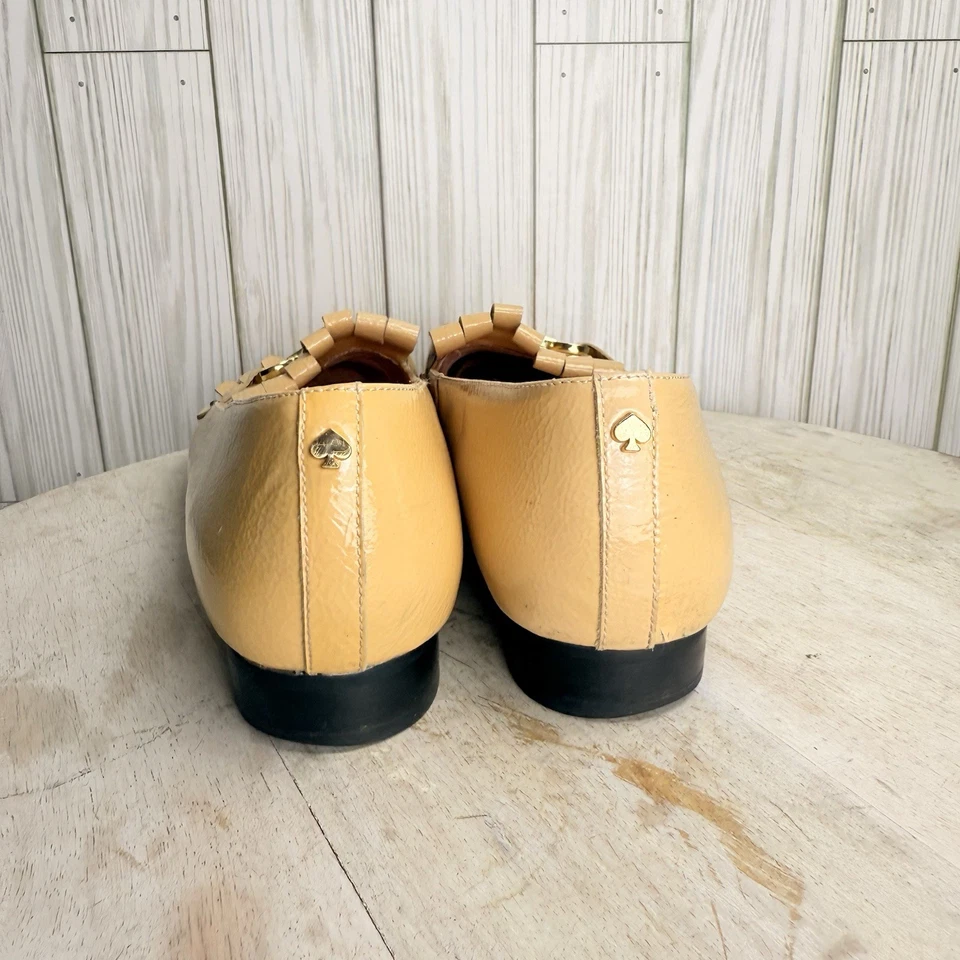 Mocasines Kate Spade para mujer talla 8 beige New York Karen Kiltie flecos aspecto elegante Foto 3 de 4