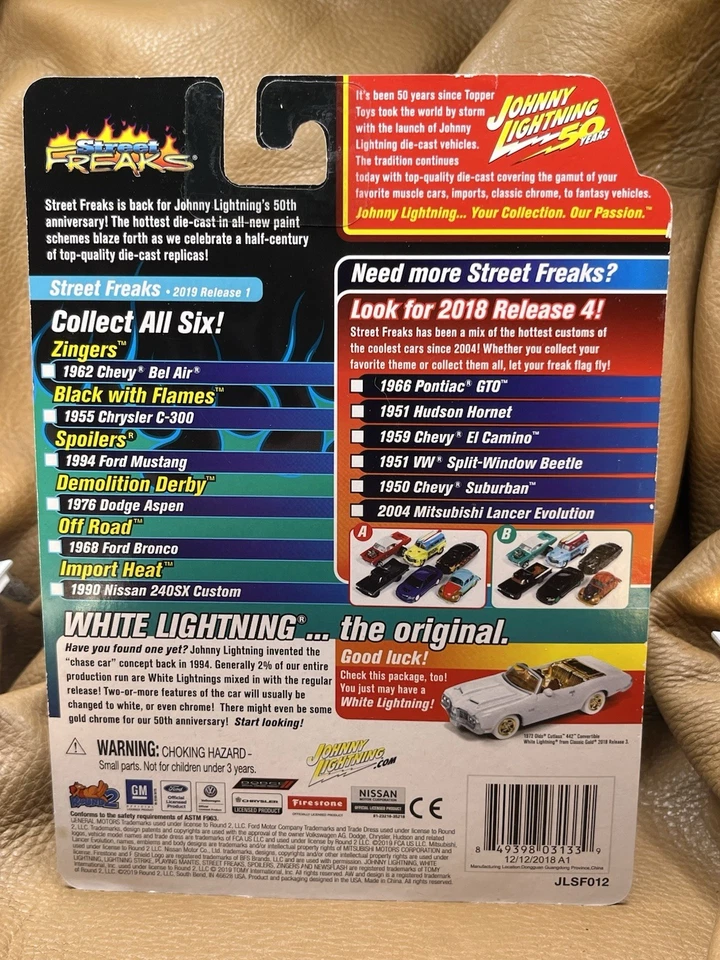 Johnny Lightning Zingers Street Freaks TARJETA MAL MARCADA PERSECUCIÓN. PURPLE PASSION Foto 2 de 4