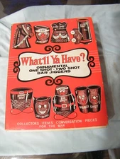 Vintage SHOT Glasses JAPAN Jigger WHAT'LL YA HAVE? REDWARE Tiki Bar Vibes