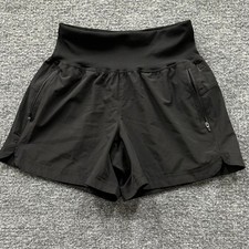 Avalanche Shorts Womens Size S Black Ribbed Waistband Athletic Hiking Pockets