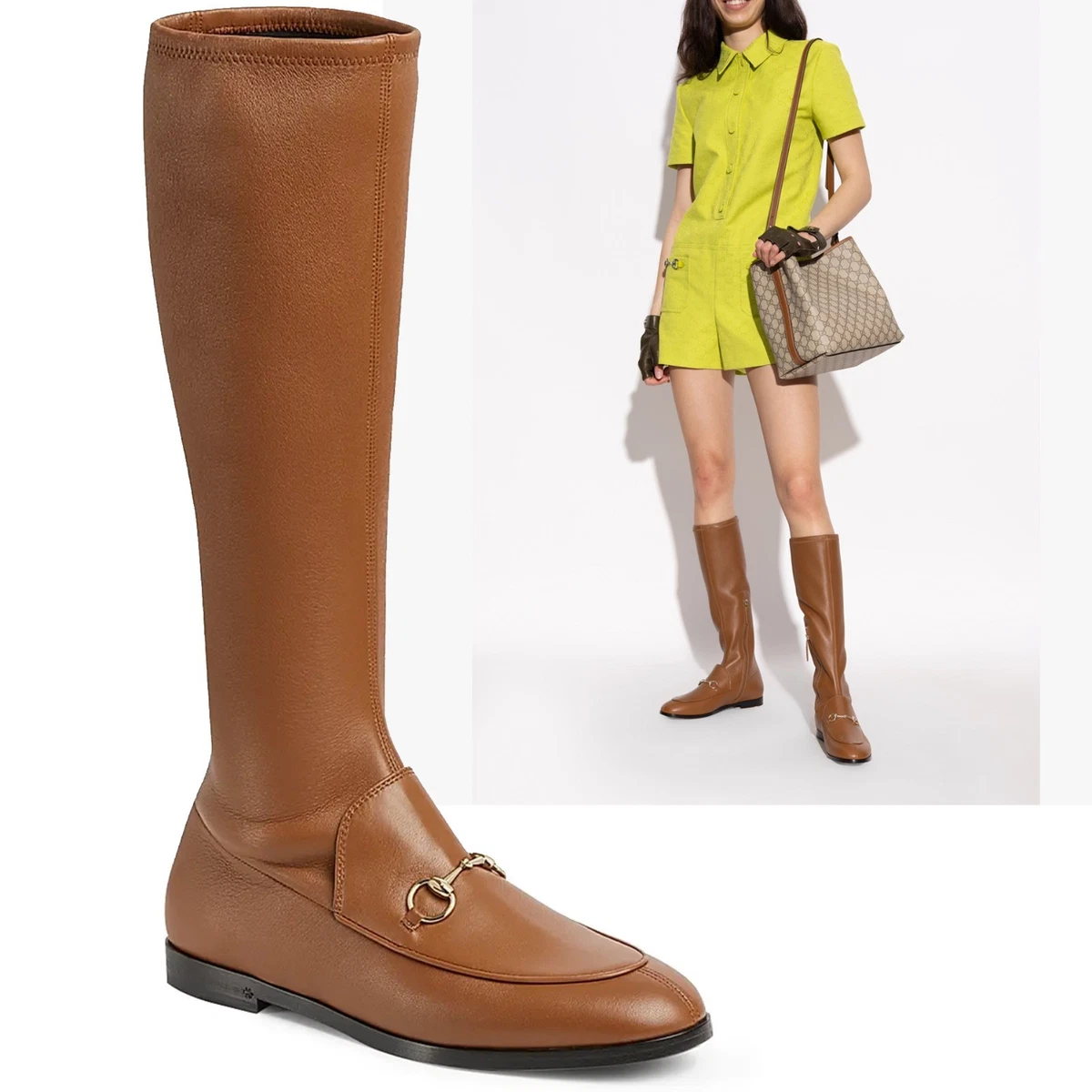 Gucci Flat (Under 1 in) Brown Boots for Women for sale | eBay
