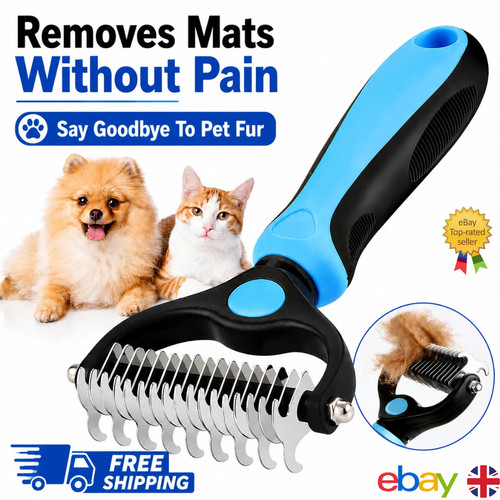 Professional Pet Dog Cat Comb Brush Dematting Undercoat Grooming Comb Rake Tool