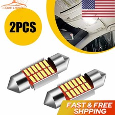 2pcs Led White Car Light Bulb Interior Map Dome Trunk License Plate Lamps Kit