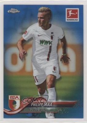 2018 Topps Chrome Bundesliga Blue Refractor /199 Philipp Max #24 Rookie RC 02dt