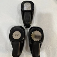 Stampin Up Lot Of 3 Paper Punches Older Style Whale Handle Metal Squeeze Punch