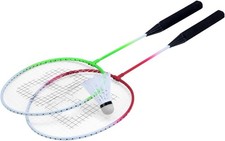 Image of Baseline Badminton Set 2 Player Rackets Shuttlecocks Net Garden Outdoor