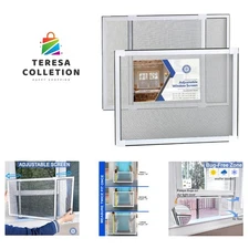 Aluminum Window Screens 20H x 28-53W - Bug-Free Fresh Air 2 Pack