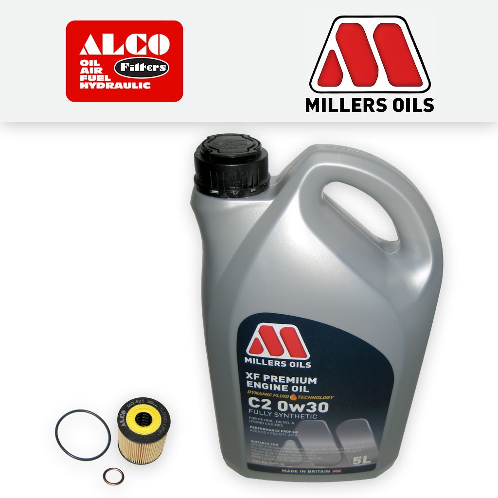 SERVICE KIT for PEUGEOT 308 1.6 VTI THP OIL FILTER +0w30 OIL (2007-2013)