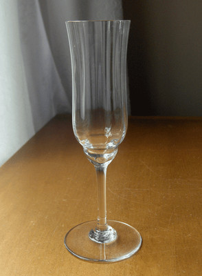 Baccarat Capri Optic champagne flute~made in France~1969~lead crystal stemware