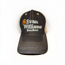 Evan Williams Bourbon Hat Adjustable Black Snapback Cap Men's Adult since 1783
