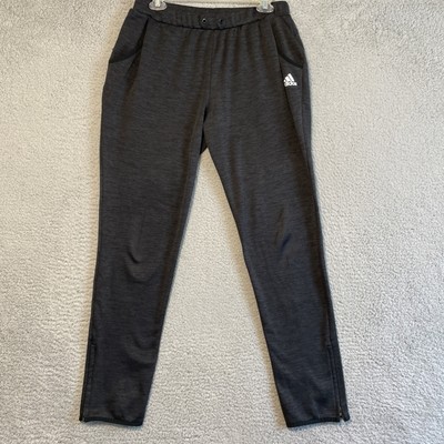 Adidas Track Pants Mens Size M Black Climacool Athletic Joggers Soccer Zip Ankle