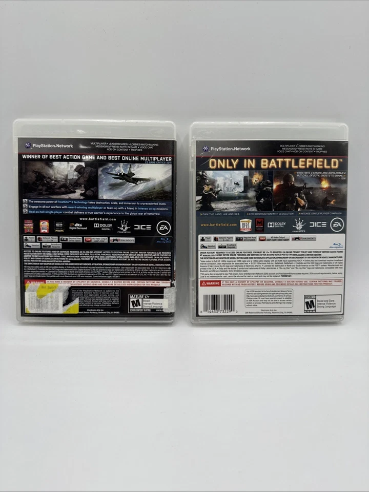 Battlefield 3 & 4 Lot of 2 Sony PlayStation 3 PS3 FPS Shooter Games CIB Tested - Image 2 of 4
