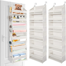 2 Pack over the Door Organizer with 6 Large Pockets 12 Side Pockets, 50Lbs Weigh