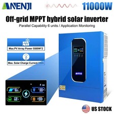 11000W 48V Hybrid Solar Inverter On Off-Grid 2 MPPT Charger Controller Parallel