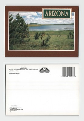 Postkarte - Großer See Weiße Berge Arizona Landschaft UNBESPIELT