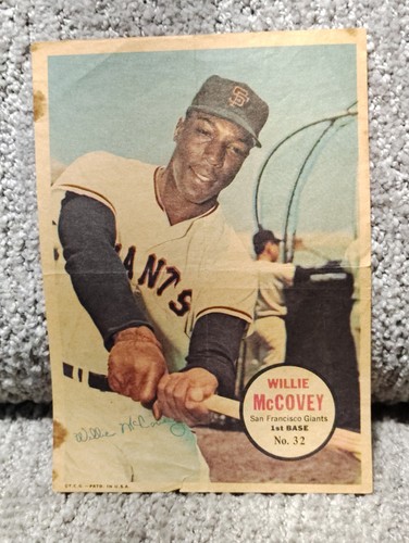 1967 TOPPS PIN-UPS # 32 WILLIE McCOVEY HOF SAN FRANCISCO GIANTS - Picture 3 of 4