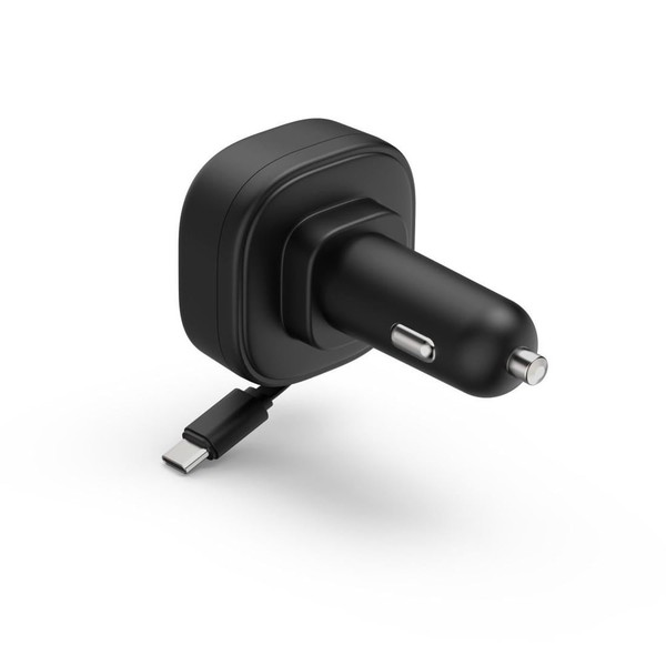 Hama Auto-SchnellladegeräT, 2X USB-C, Ausziehbares Ladekabel, Pd, #1907117-image