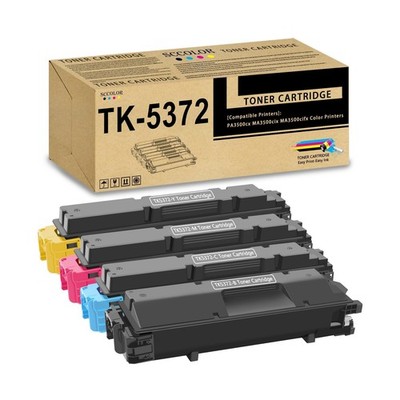 TK-5372 TK5372 Toner Cartridge High Capacity 4Pack Compatible TK-5372K TK-537...