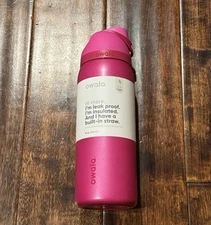 Owala Read My Lips 32oz ALL Pink Stainless Steel Water Bottle
