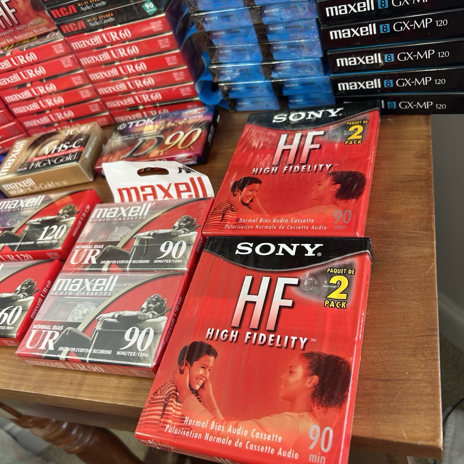 LOT OF 73 Audio Cassette Tapes Blank New- TDK, maxell, JVC & SONY