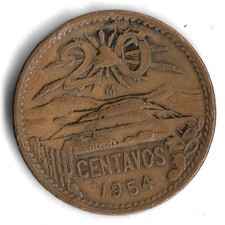 1954 Mexico 20 Centavos World Coin - KM# 439 (e)