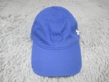 Under Armour Hat Cap Strap Back One Size Blue Baseball Logo Sports Casual Mens