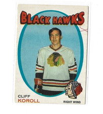 1971-72 O-Pee-Chee #209 Cliff Koroll MARK