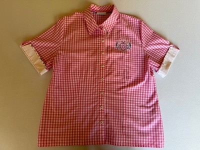 ERFO Bluse Kurzarm Gr. 42 (40) pink kariert TOP Zustand wie neu