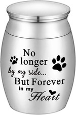1.57 Inches Mini Pet Memorial Small Urns for Dog and Cat Ashes, Stainless Steel