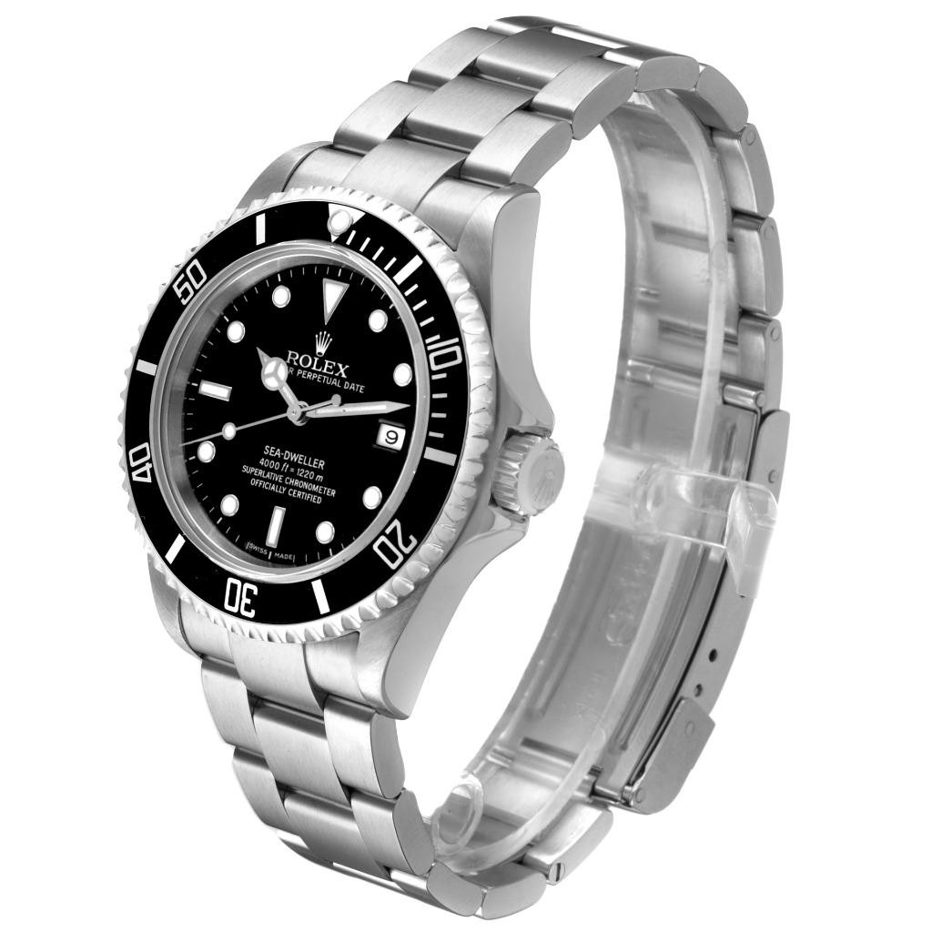 Rolex Seadweller 4000 Black Dial Steel Mens Watch 16600 Papers image 3