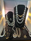 Vintage To Modern Costume Jewelry Lot 100% Wearable Or Resell Necklaces + J21