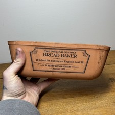 Original Suffolk Henry Watson Pottery Terracotta BREAD BAKER English Loaf Baking