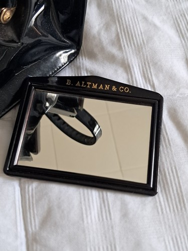 Vintage COBLENTZ ORIGINAL COMPANY Black Patent LEATHER BAG Purse Mirror RARE - Picture 8 of 18