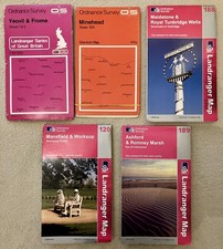 5 Old ORDNANCE SURVEY 1 inch and 1 : 50,000 Maps 