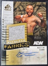 2025 Upper Deck SP Game Used AEW #AFA-GU Austin Gunn Authentic Fabrics Auto /99