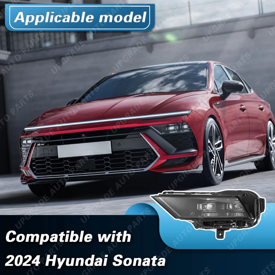 Left Driver LED Double Beam Headlight For 2024-2025 Hyundai Sonata 92101-L1740 Foto 3 de 4