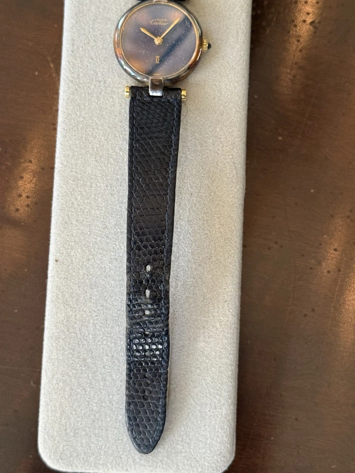 Cartier Must de Cartier Vermeil Ladies Watch Blue Lapis-Style Dial Argent Quartz - image 4 of 4