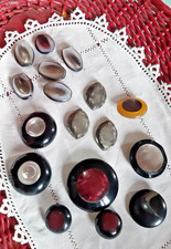 Vintage  LOTTO 17 BOTTONI medio grandi collectible buttons merceria anni 60s 70s