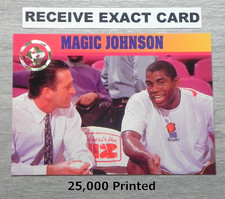 Magic Johnson / Pat Riley 1993 BALLSTREET Gold PRISM Logo Card _ Exact Card (G)