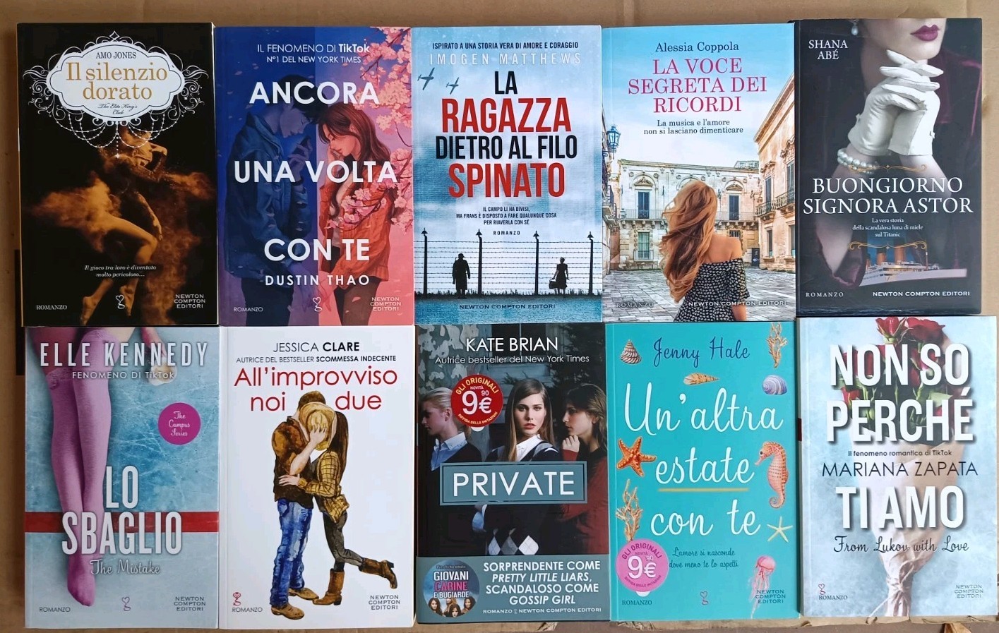 Lotto 10 Libri Newton Compton Copertina Morbida Titoli Visibili in Foto DD/1