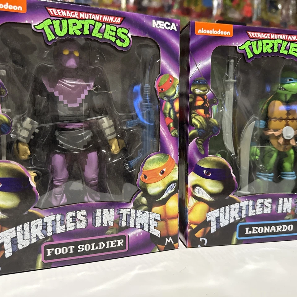 Turtles In TIME : FOOT SOILDER AND LEONARDO LOT BOTH PACKAGES Brand new! - Image 2 of 4