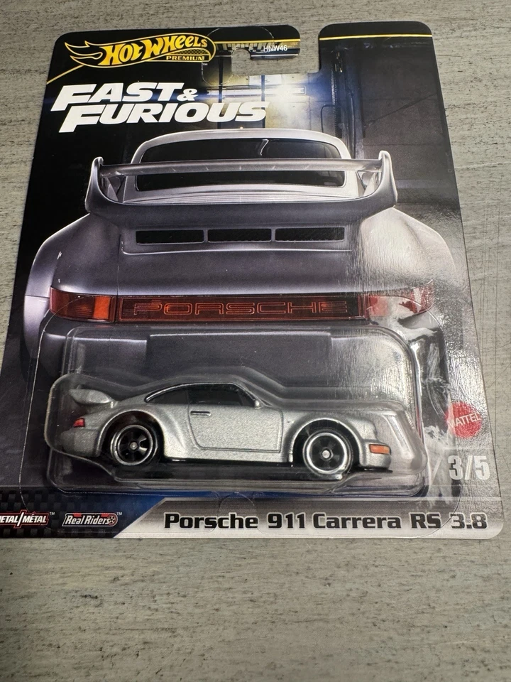 Hot Wheels Fast & Furious Porsche 911 Carrera RS 3.8 vehículo modelo coche plateado Foto 2 de 3