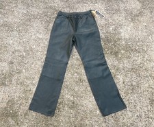 Elements by Vakko Women s 100 Genuine Leather Straight-Leg Pants Size 12 Black